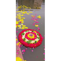 Radha Kunda Seva  Flower Offering