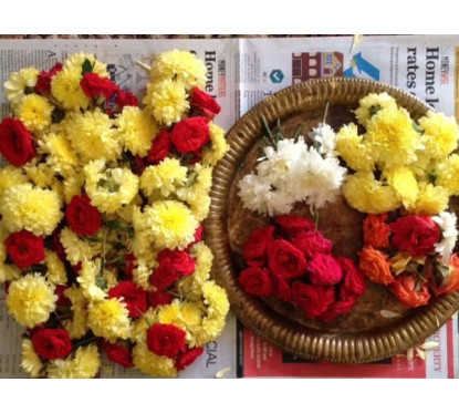 Offer flowers to Sri Giriraj Govardhan