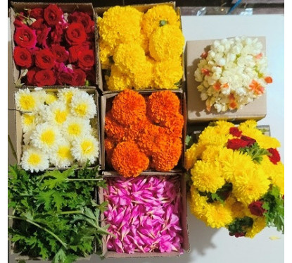 Giriraj Seva  Flowers Offering